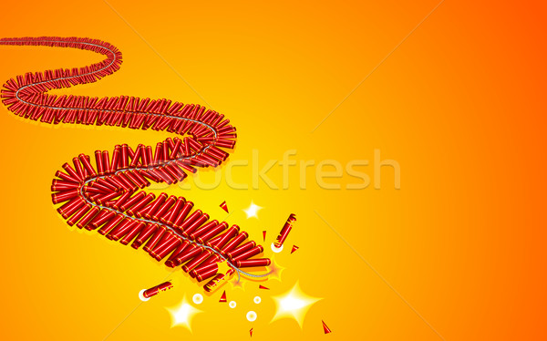 ünnep petárda illusztráció égő jókedv terv Stock fotó © vectomart