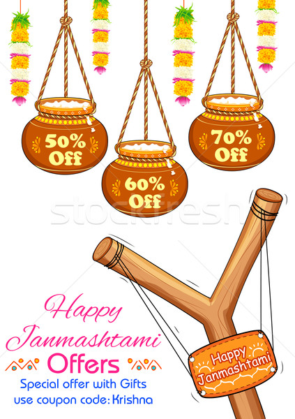 Happy Janmashtami Stock photo © vectomart
