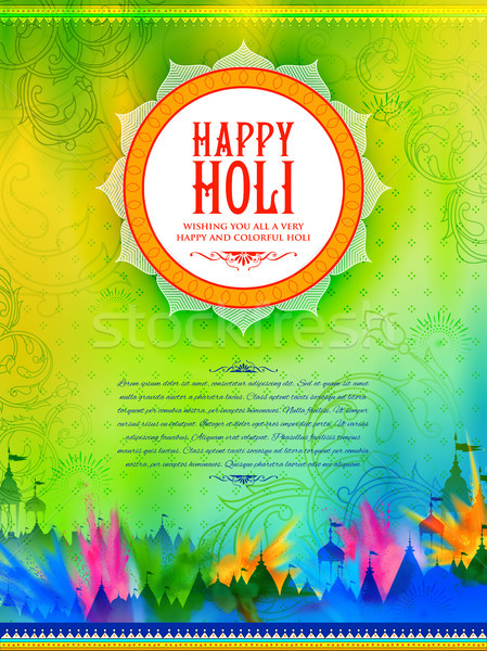 Powder color explosion for Happy Holi Background Stock photo © vectomart