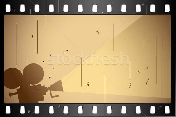 Filmstrip illustratie frame abstract technologie achtergrond Stockfoto © vectomart