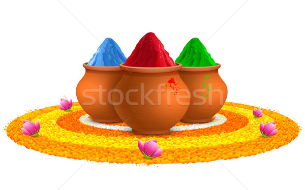 Colorful Happy Holi Stock photo © vectomart
