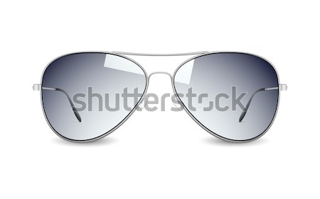Soare ochelari ilustrare alb fundal cadru Imagine de stoc © vectomart