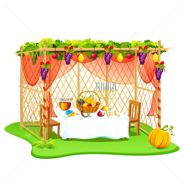 Sukkah for celebrating Sukkot Stock photo © vectomart