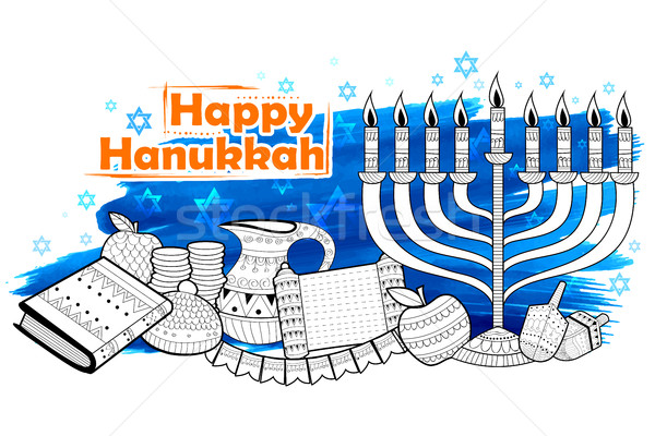 Happy Hanukkah, Jewish holiday background Stock photo © vectomart