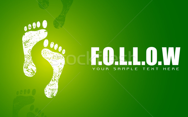 Fußabdruck Illustration Paar motivierend Mann abstrakten Stock foto © vectomart