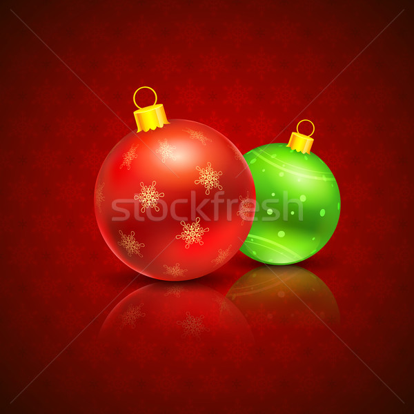 Рождества безделушка иллюстрация красочный снежинка шаблон Сток-фото © vectomart
