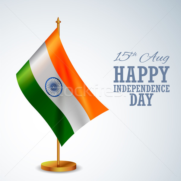 Tricolor Indian Flag background for Republic  and Independence Day of India Stock photo © vectomart