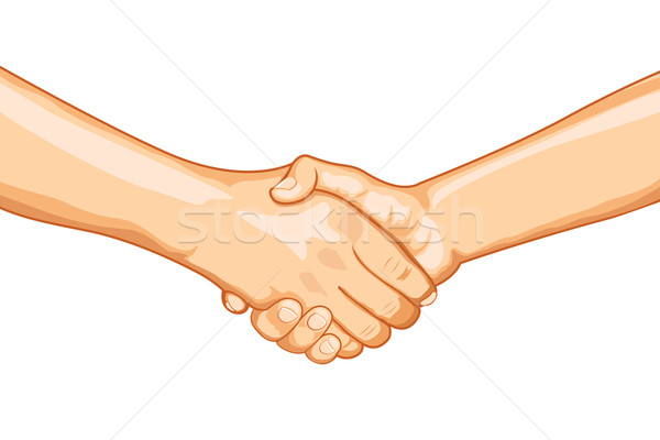 Firma handshake ilustracja dwa mężczyzna inny Zdjęcia stock © vectomart