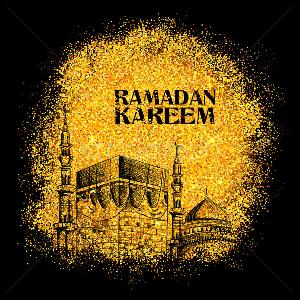 Ramadan Kareem Generous Ramadan greetings for Islam religious festival Eid Stock photo © vectomart
