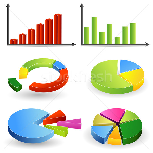 Bar Graph and Pie Chart Stock photo © vectomart