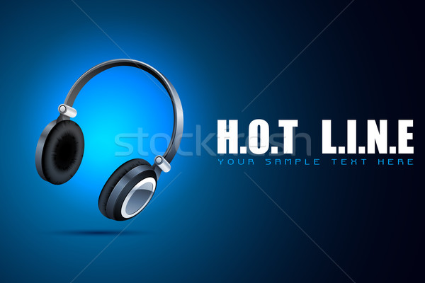 Headphone on Hot Line Concept Stock photo © vectomart