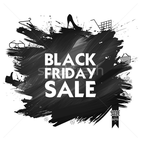 Black friday venda compras oferecer promoção alegre Foto stock © vectomart