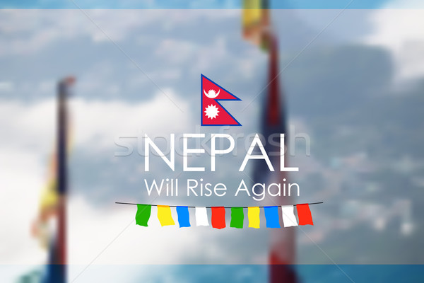 Népal tremblement de terre 2015 aider illustration contribution Photo stock © vectomart