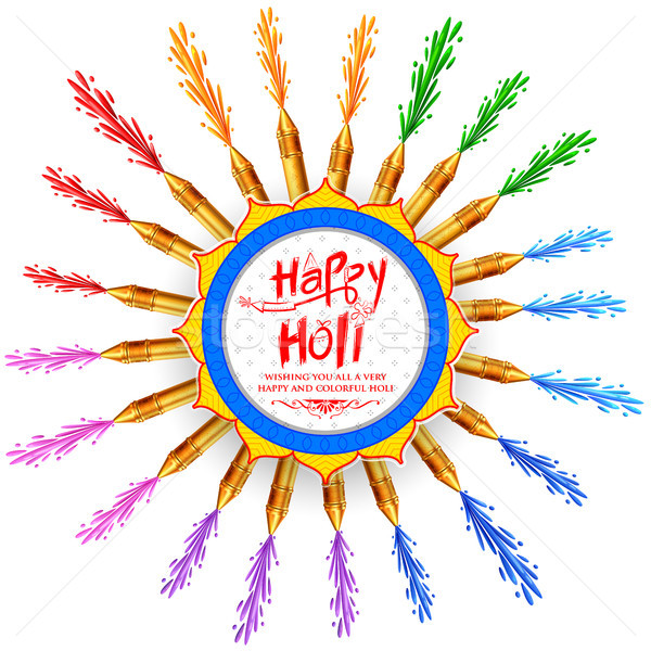 Abstract Happy Holi Background  for Festival of Colors celebration greetings Stock photo © vectomart