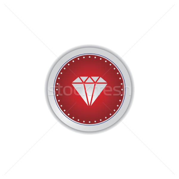 gemstone icon button Stock photo © vector1st