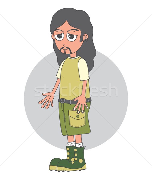 Karikatür adam karakter düzenlenebilir vektör grafik Stok fotoğraf © vector1st