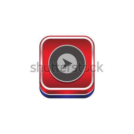 Ok ikon düğme medya vektör grafik Stok fotoğraf © vector1st