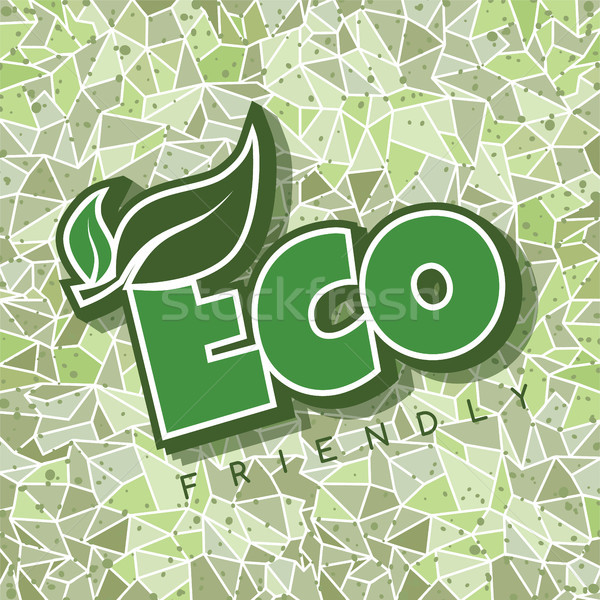 eco friendly natural label organic product sticker logo Stock photo © vector1st