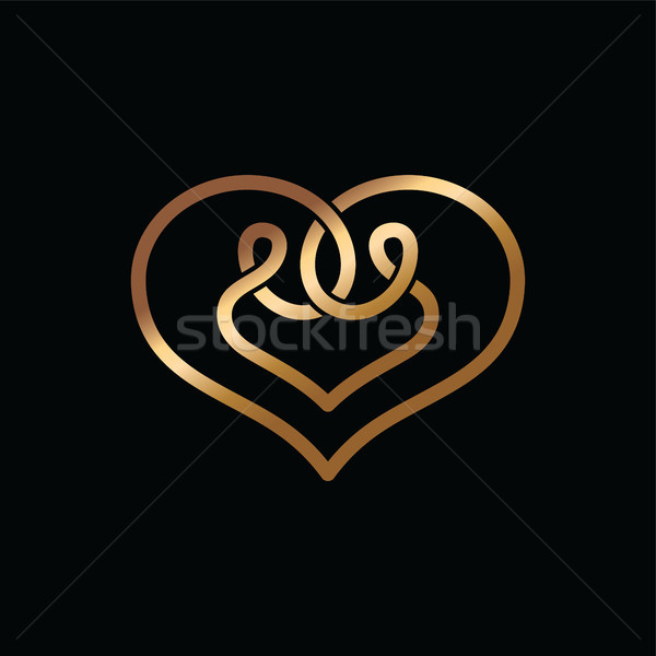 heart shape celtic overlapped concept logo Stock photo © vector1st