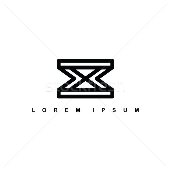 overlap line art template logo logotype alphabet letter x Stock photo © vector1st