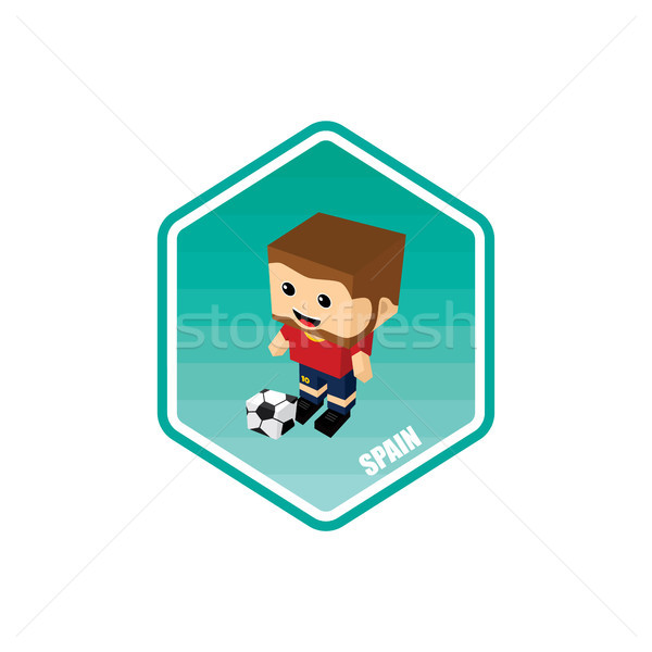 soccer isometric theme spain Stock photo © vector1st