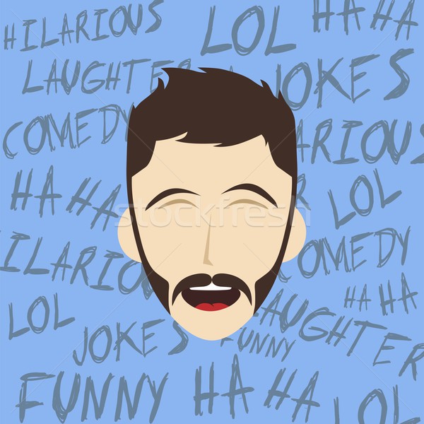 Divertente ridere ragazzo maschio Foto d'archivio © vector1st