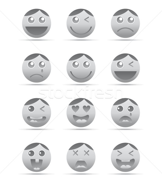 emotion face character icon Stock photo © vector1st