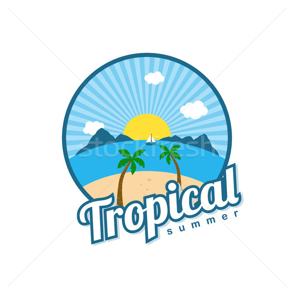 beach time tropical island summer vacation Stock photo © vector1st