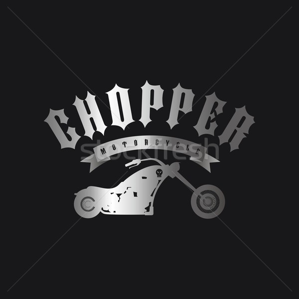 Motorrad Vektor Kunst Illustration glücklich Stock foto © vector1st