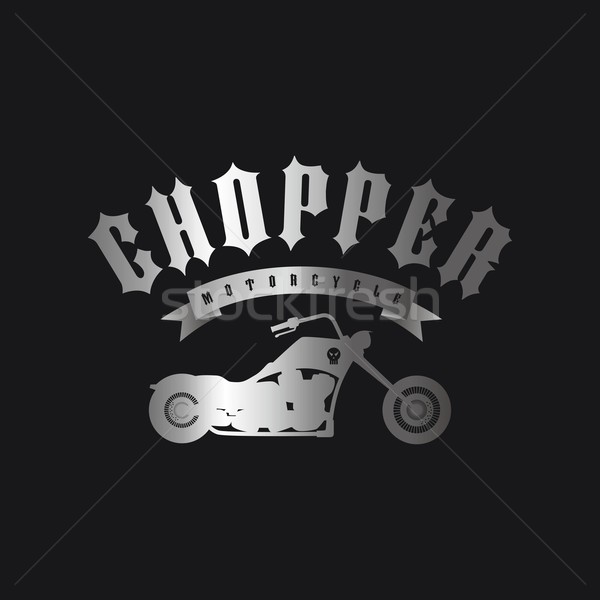 Motorfiets klassiek vector kunst illustratie gelukkig Stockfoto © vector1st