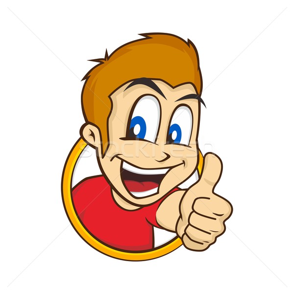 cartoon guy thumbs up Stock photo © vector1st