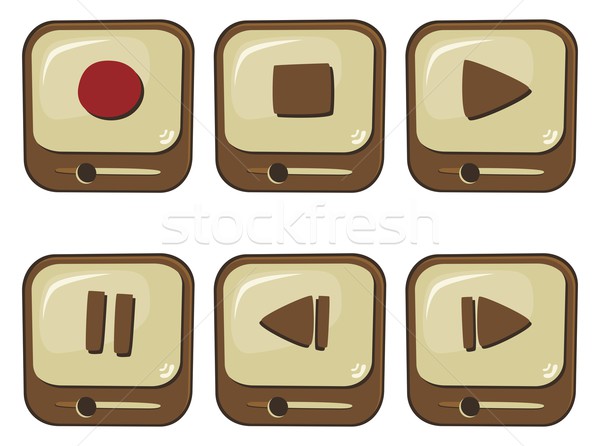 Ikona przycisk wektora graficzne sztuki Zdjęcia stock © vector1st