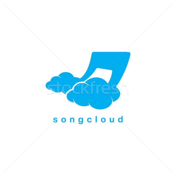 Chanson nuage stockage vecteur art illustration [[stock_photo]] © vector1st