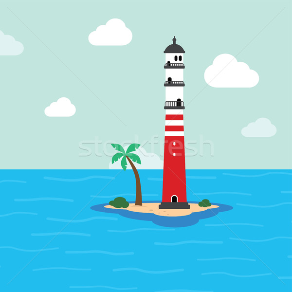 beach lighthouse seashore view Stock photo © vector1st