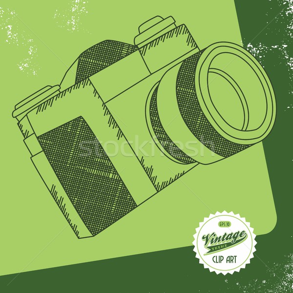 Medya arayüz kamera vektör grafik sanat Stok fotoğraf © vector1st