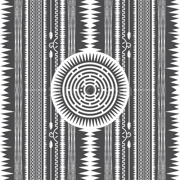 Nativ american model vector grafic artă Imagine de stoc © vector1st