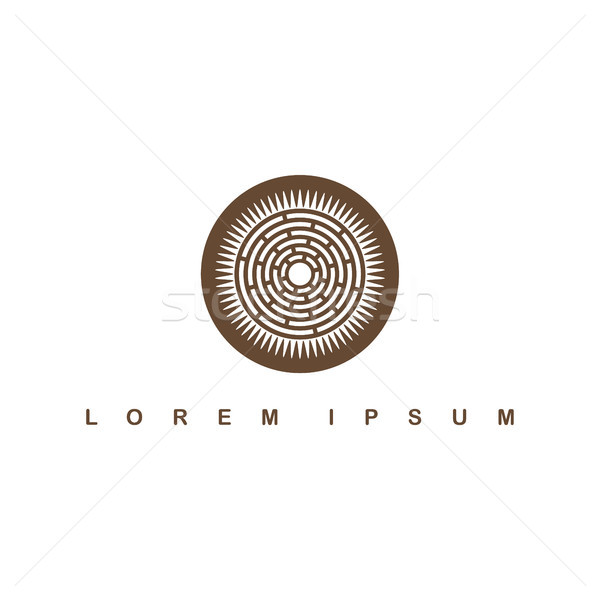 Stock photo: round circle native tribe sign symbol logo