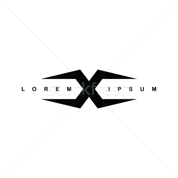 alphabet letter x logo logotype template Stock photo © vector1st