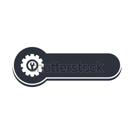 Foto stock: Roda · dentada · ícone · bandeira · modelo · vetor · arte
