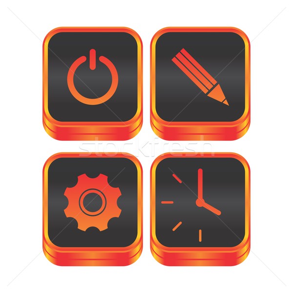 icon button theme Stock photo © vector1st