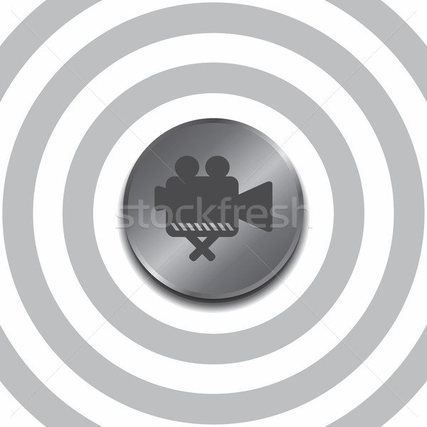 Ikona przycisk mediów wektora graficzne sztuki Zdjęcia stock © vector1st