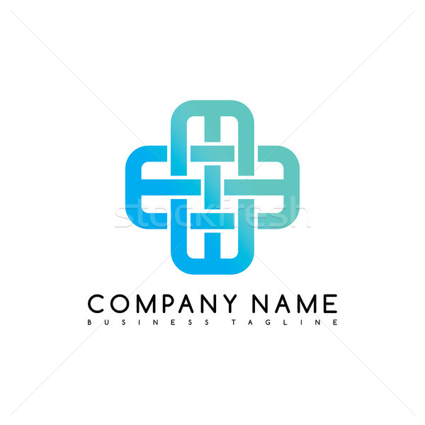 Vector Business emblem blue knot symbol curve looped icon logo logotype Stock photo © vector1st