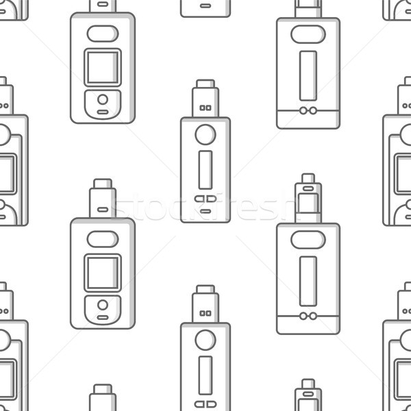 Elektronik sigara vektör sanat gülümseme Stok fotoğraf © vector1st