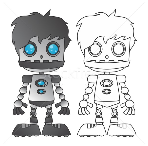 Robot vector grafic artă proiect ilustrare Imagine de stoc © vector1st