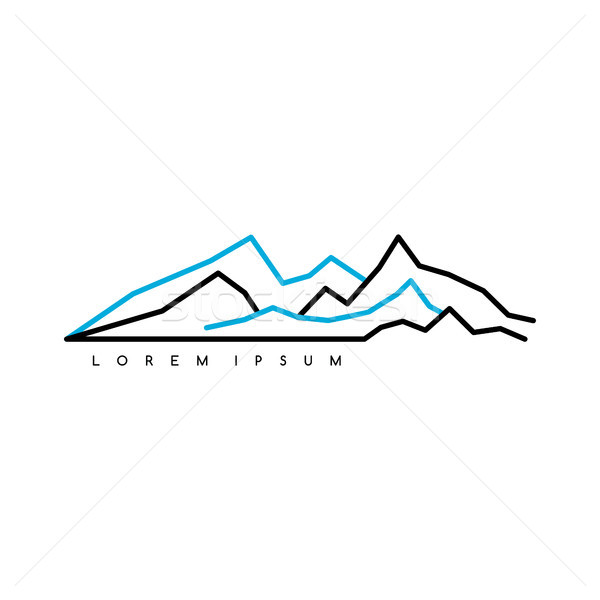 Mountain Everest outdoor adventure insignia Climbing trekking hiking mountaineering and other extrem Stock photo © vector1st