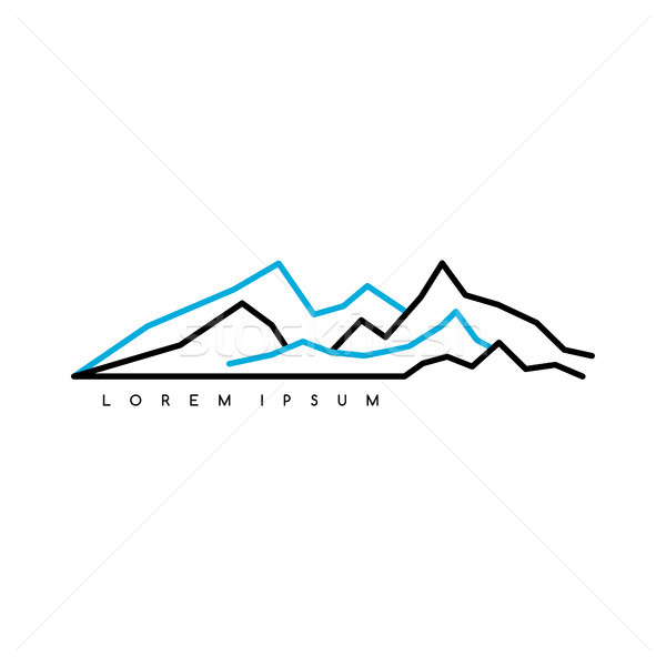 Montana everest aire libre aventura insignia escalada Foto stock © vector1st