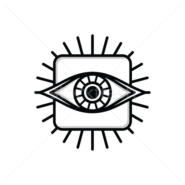 Une oeil signe symbole logo [[stock_photo]] © vector1st