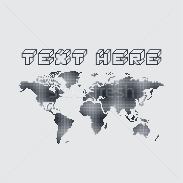 globe map world pixel Stock photo © vector1st
