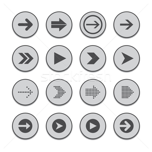 arrow icon button Stock photo © vector1st