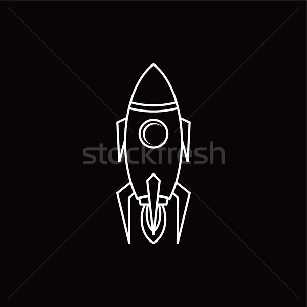 Rakete Symbol Vektor Gliederung Kunst Illustration Stock foto © vector1st